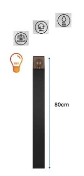 master LED Talna svetilka 1xE27 za LED IP44 80cm DENVER