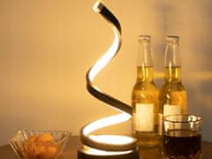 Verkgroup LED spiralna namizna svetilka 3 barve svetlobe USB črna