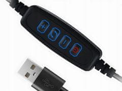 Verkgroup LED spiralna namizna svetilka 3 barve svetlobe USB črna