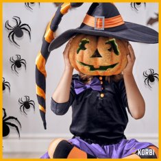 Korbi Strašljive črne pajkove nalepke – dekoracija za vrata, okna in ogledala, Halloween komplet 30 kosov