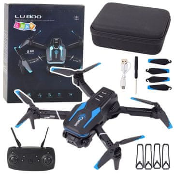 Lean-toys Aku. 3D 360 LED zložljiv dron s HD kamero LU800