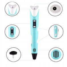 Dexxer Komplet 3D pisalo tiskalnik + 200m PLA filamentov 230V