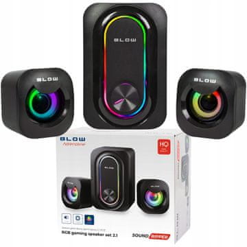 Autoblow RGB LED 2.1 računalniški USB igralni zvočniki z nizkotoncem