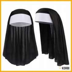 Korbi Klobuk in ovratnik – kostum redovnice / sestre – komplet