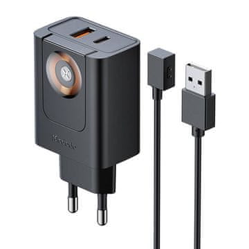Mcdodo McDodo CH-3700 30W 2-v-1 USB-C+A polnilec, črn