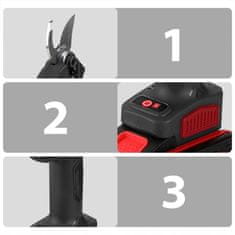 Dexxer Set 21V aku. škarje za obrezovanje dreves 2x2Ah do 30mm kovček