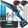 Dexxer Set 21V brezkrtačna akumulatorska verižna žaga 20cm 2x 4Ah kovček