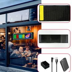 Dexxer Fleksibilni LED RGB zaslon oglasna tabla USB 59cm aplikacija