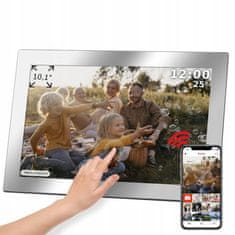 Krüger&Matz Touch digitalni foto okvir FRAMEO Wi-Fi zvočnik 10,1” z ogledalom + APP