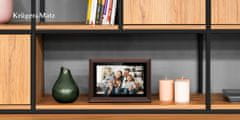 Krüger&Matz Touch digitalni foto okvir FRAMEO Wi-Fi zvočnik 10,1” les + APP