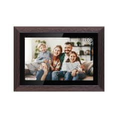 Krüger&Matz Touch digitalni foto okvir FRAMEO Wi-Fi zvočnik 10,1” les + APP