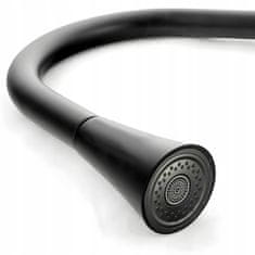 Dexxer Enoročna alu. izvlečna kuhinjska armatura vrtljiva mat črna