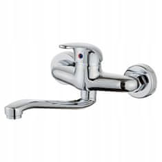 Dexxer Kromirana enoročna vrtljiva stenska armatura za umivalnik 360°