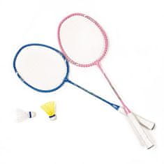 ACRAsport Badminton set 2 aluminijastih loparjev in 2 žogic