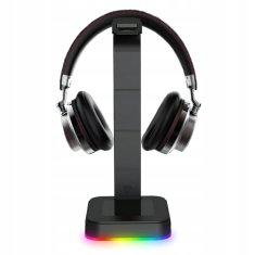 Dexxer LED RGB stojalo za igralne slušalke 2x USB 2.0