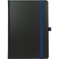 PIGO Blok b5 flux z elastiko črtani listi - moder