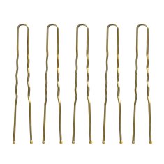 ACTIVESHOP Frizerske sponke za lase E-57 120 kosov. 5,6 cm zlata