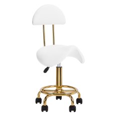 ACTIVESHOP Kozmetični stol 6001-G zlato-bel, 2. razred