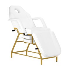ACTIVESHOP 557G kozmetični stol z zlato-belimi pladnji