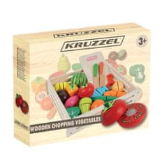 Kruzzel Komplet zelenjave iz lesa – 34-delni set za rezanje s priborom
