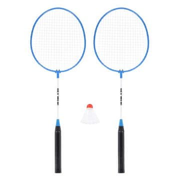 NILS komplet 2 loparjev za badminton in najlonskega loparja NRZ001 modre barve