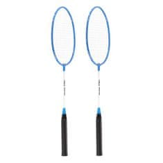 NILS komplet 2 loparjev za badminton in najlonskega loparja NRZ001 modre barve