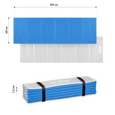 NILS CAMP Zložljiva spalna podloga iz pene NC1768 z odsevno plastjo modre barve