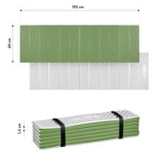 NILS CAMP Zložljiva spalna podloga iz pene NC1768 z odsevno plastjo zelene barve