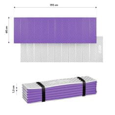 NILS CAMP Zložljiva spalna podloga iz pene NC1768 z odsevno plastjo vijolične barve