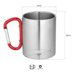 NILS CAMP kamperski vrček NC17110 300 ml rdeč