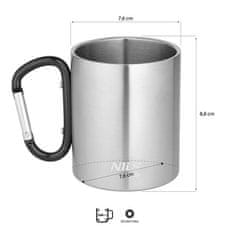 NILS CAMP kamperski vrček NC17110 300 ml črne barve