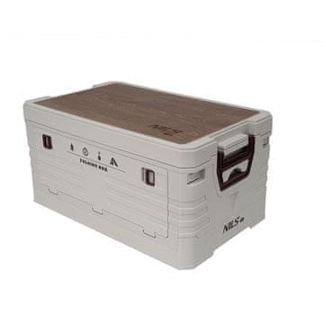 NILS CAMP zložljiva škatla NCB4002 2v1 s pokrovom in leseno desko 32L