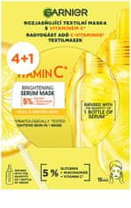 Garnier Komplet posvetljevalnih mask iz blaga z vitaminom C 4+1 kos