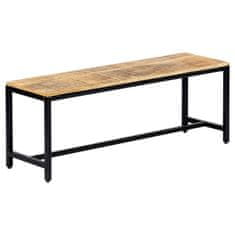 Vidaxl Jedilna klop 120 cm trden robusten mangov les