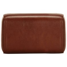 Vidaxl Telovadna klop 38 cm rjava pravo usnje in trden mangov les