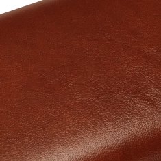Vidaxl Telovadna klop 38 cm rjava pravo usnje in trden mangov les