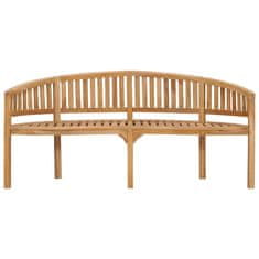 Vidaxl Klop v obliki banane 180 cm trdna tikovina