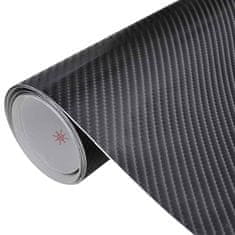 Vidaxl Folija za avto 2 kosa 4D črna 100x150 cm + 50x150 cm
