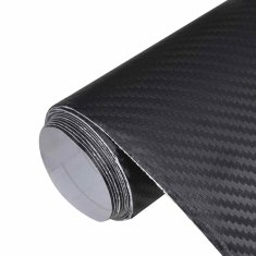 Vidaxl Folija za avto 3D črna 100x150 cm