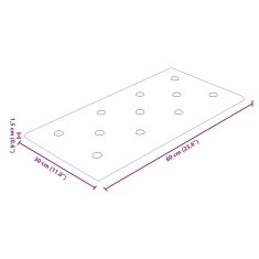 Vidaxl Stenski paneli 12 kosov rdeči 60x30 cm umetno usnje 2,16 m²