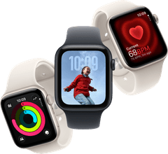 Apple Watch SE 3 pametna ura, GPS, 40mm, aluminij, + pašček M/L, bež (Starlight) (MEH54WF/A)