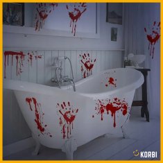 Korbi FOLIJSKE NALEPKE ZA OKNA – KRVAVE ROKE HALLOWEEN DEKORACIJA