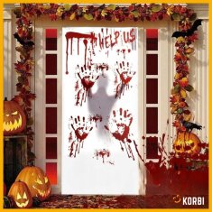 Korbi FOLIJSKE NALEPKE ZA OKNA – KRVAVE ROKE HALLOWEEN DEKORACIJA