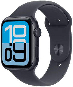 Apple Watch SE 3 pametna ura, GPS, 44mm, aluminij, + pašček M/L, siv (Midnight) (MEHQ4WF/A)