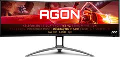 AOC Agon AG493UCX2 monitor, 124cm (48,8), VA, DQHD, 165Hz, USB-C PD