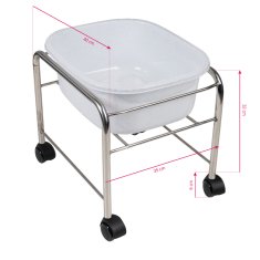 Eprim Ravna kad za pedikuro s kromiranimi kolesi