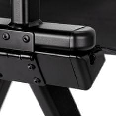 shumee Črn aluminijast zložljiv ličilni stol