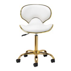 Eprim Gabbiano Q-4599G beli kozmetični stolček