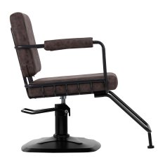 Eprim Gabbiano Katania Loft Old Leather frizerski stol, temno rjava