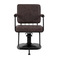 Eprim Gabbiano Katania Loft Old Leather frizerski stol, temno rjava